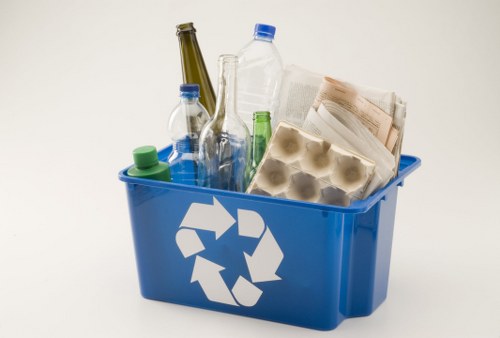 Construction site with waste materials