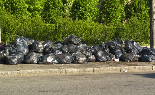 Community clean-up event in Cranford park